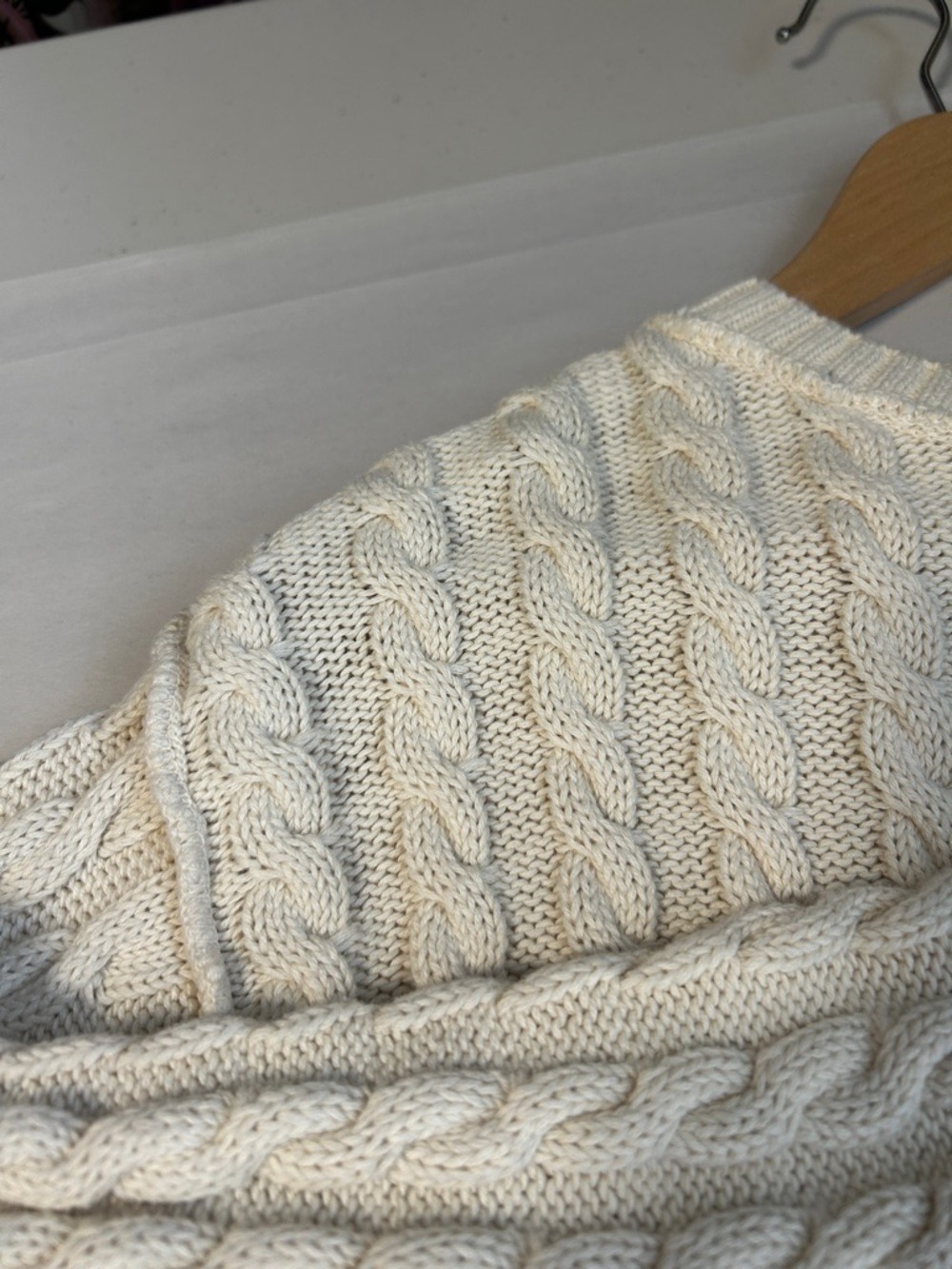 Free People Tuesday Coastal Cotton Cable Knit Cropped Sweater - Picture 10 of 11